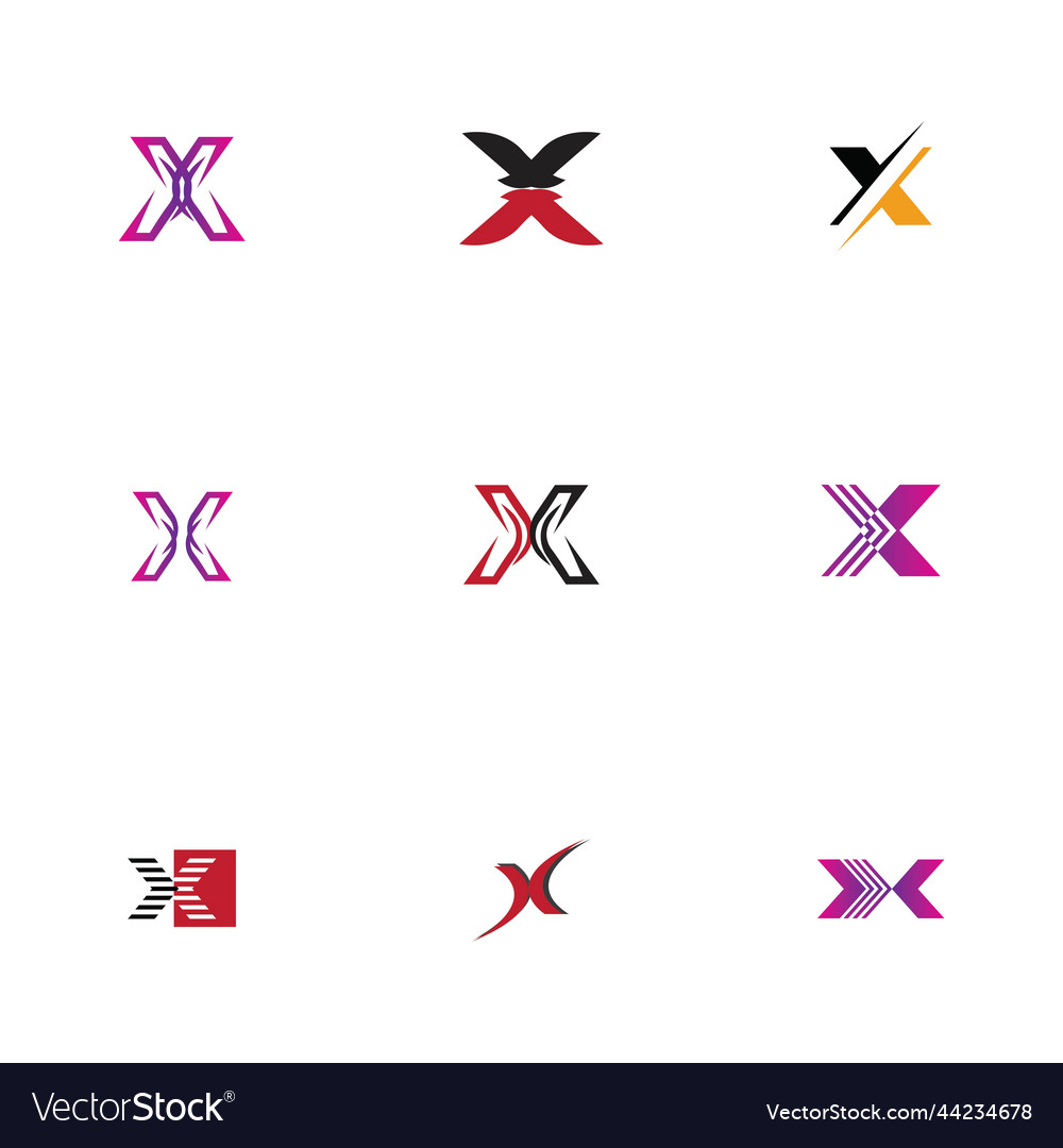 Letter x logo template icon design