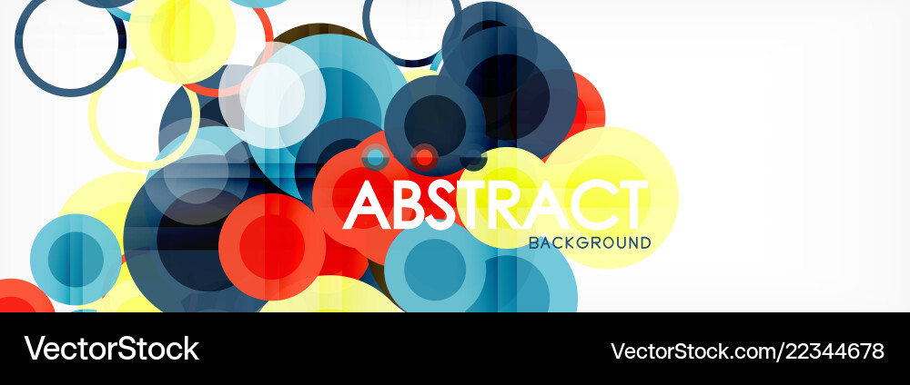 Overlapping circles design background Royalty Free Vector