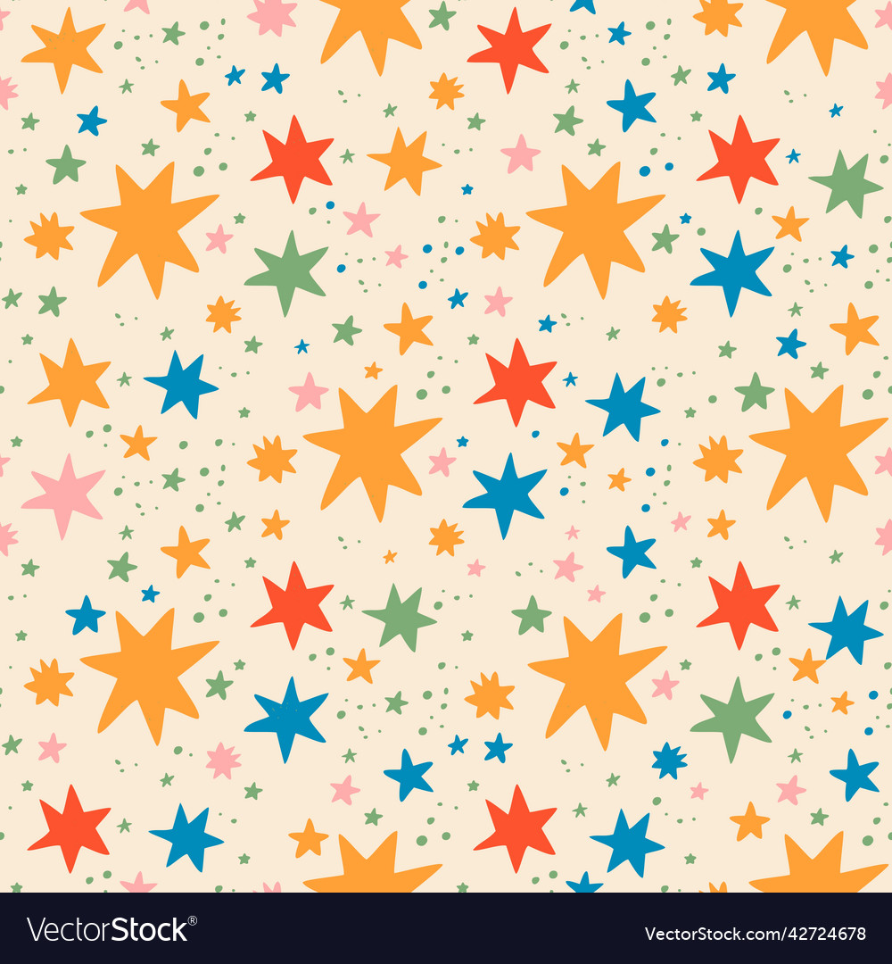 Seamless pattern in the form of stars Royalty Free Vector