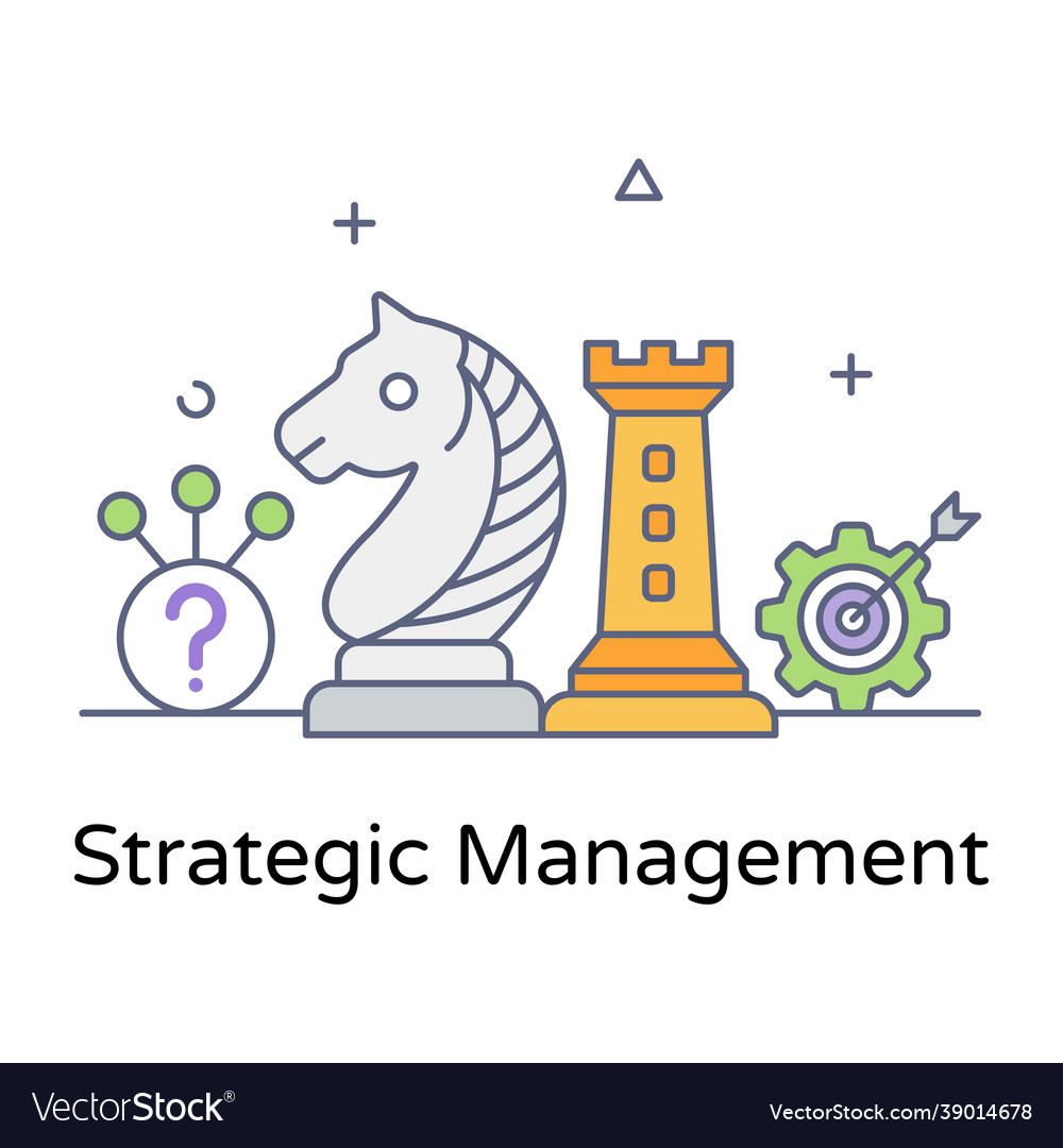 Strategic management Royalty Free Vector Image