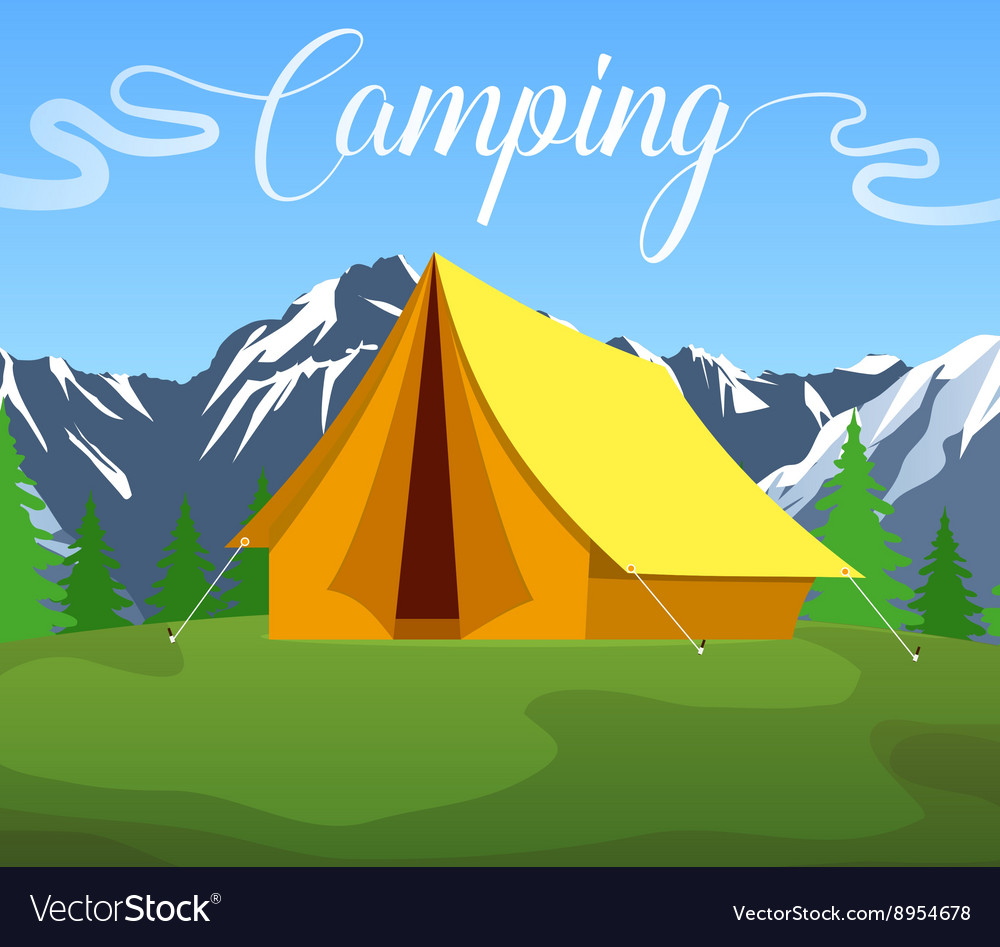 Tourist tent under the moon and stars