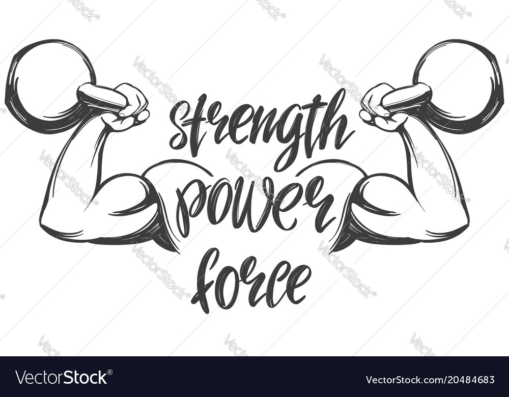 Arm bicep strong hand holding a kettlebell icon Vector Image