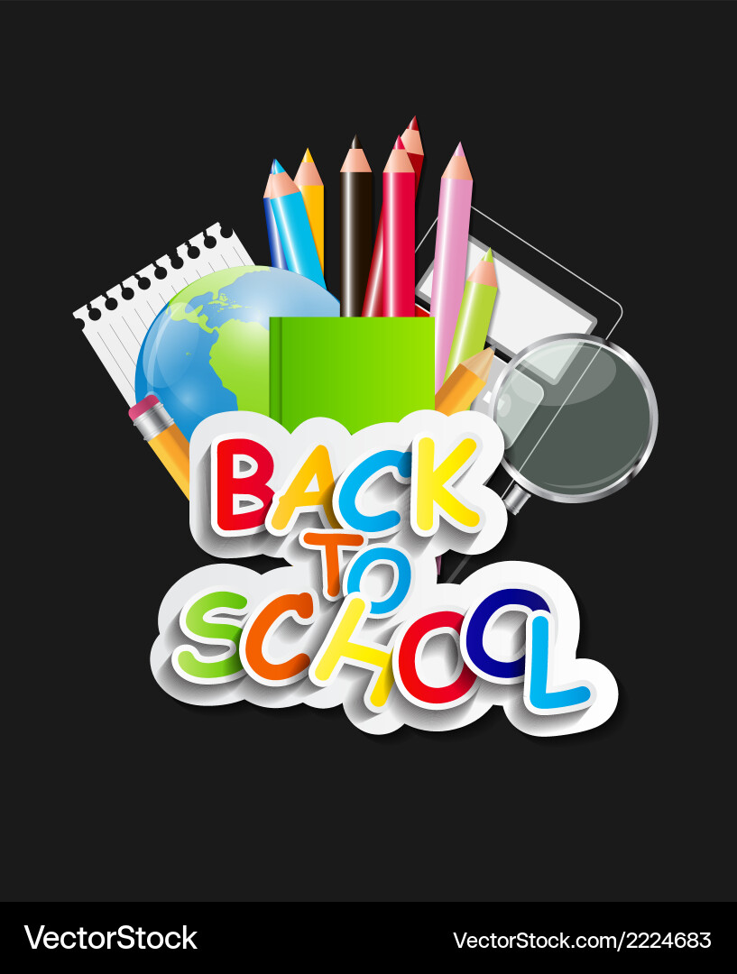 Back to school concept Royalty Free Vector Image