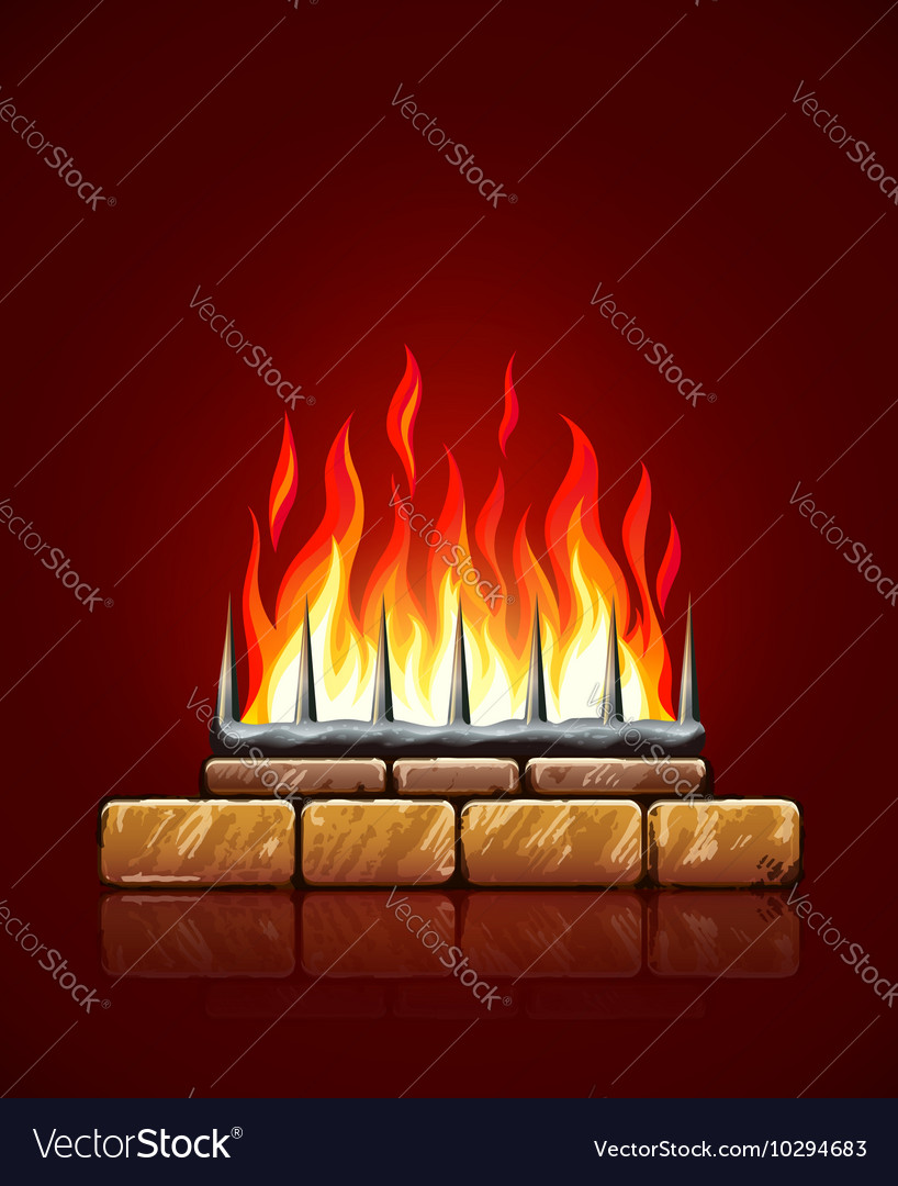 Burning Flames Of Fire Royalty Free Vector Image
