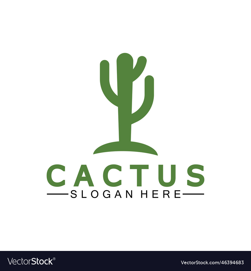 Cactus logo template design design concept Vector Image