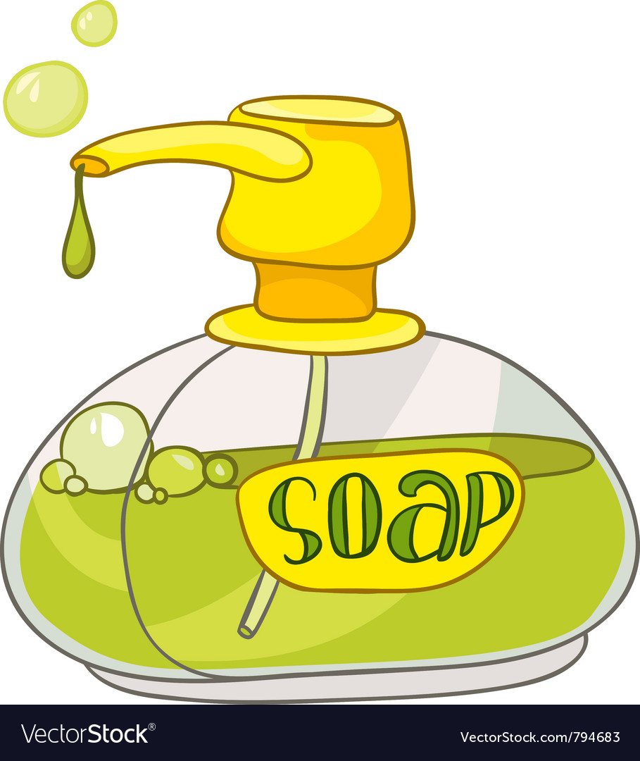 Cartoon home washroom soap Royalty Free Vector Image