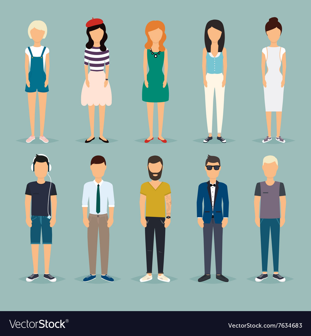 Group cartoon people social network and social Vector Image