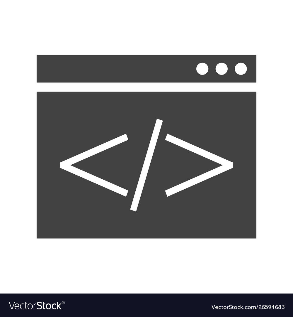 HTML Coding Glyph Icon