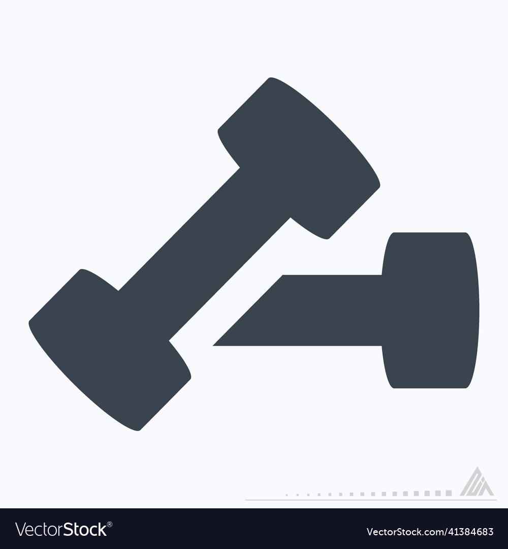 Icon barbell - glyph style