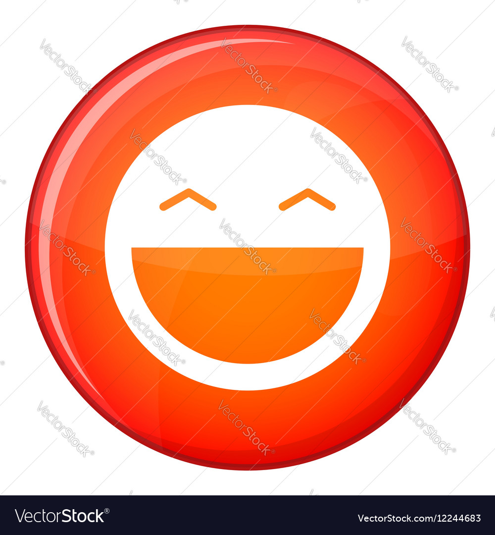 laughing emoticon flat style royalty free vector image