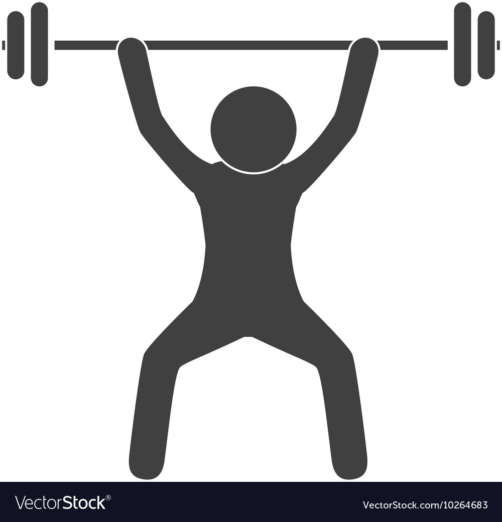 Man gym exercise training Royalty Free Vector Image