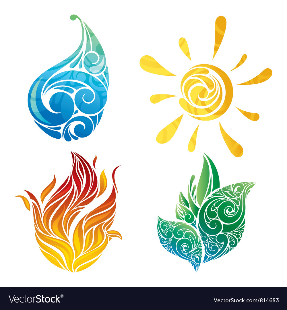 Nature elements Royalty Free Vector Image - VectorStock