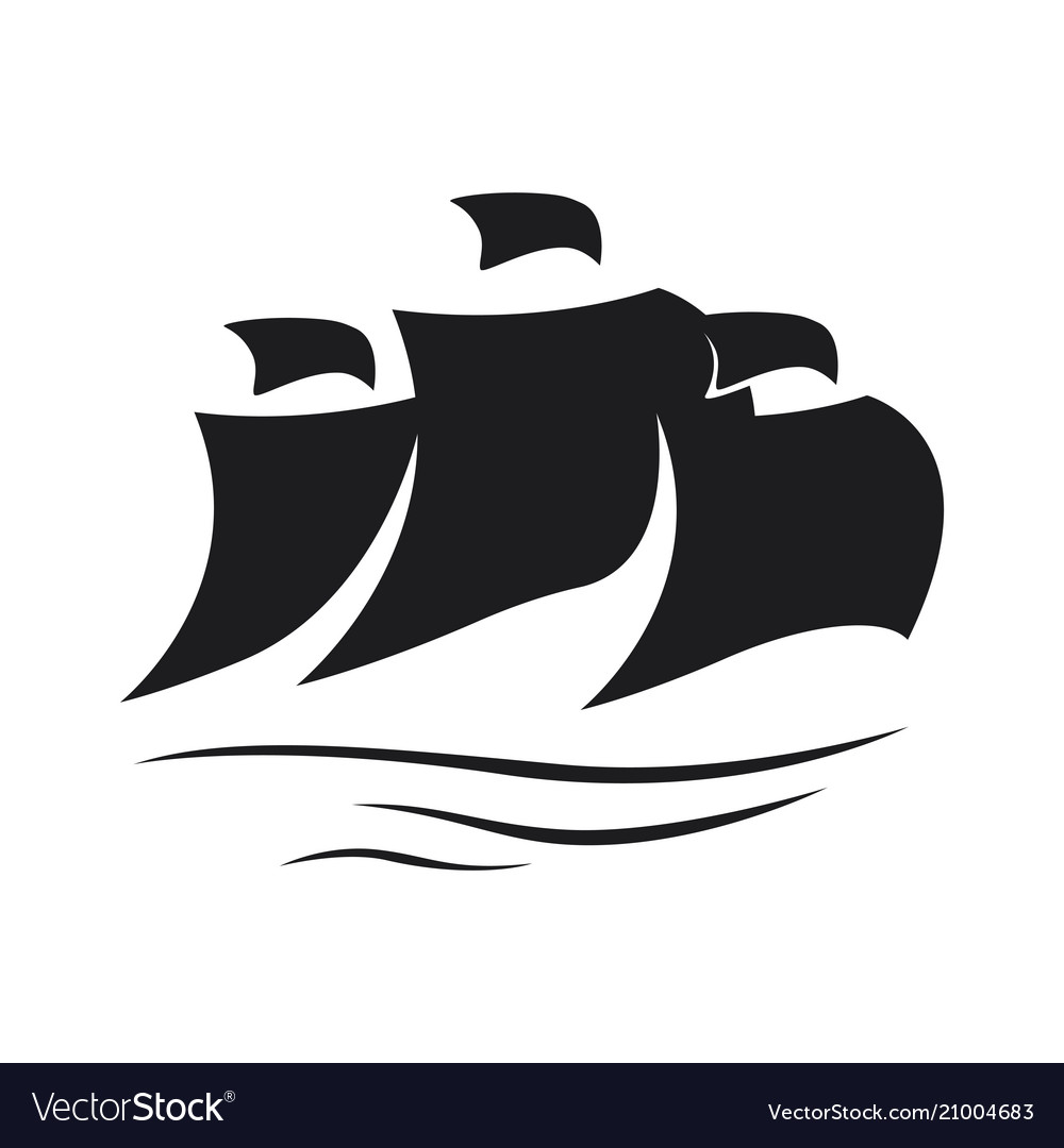 Sail icon on white background