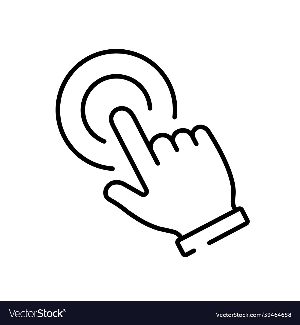 A simple linear icon for touching the gadget vector image A simple linear icon for touching the gadget