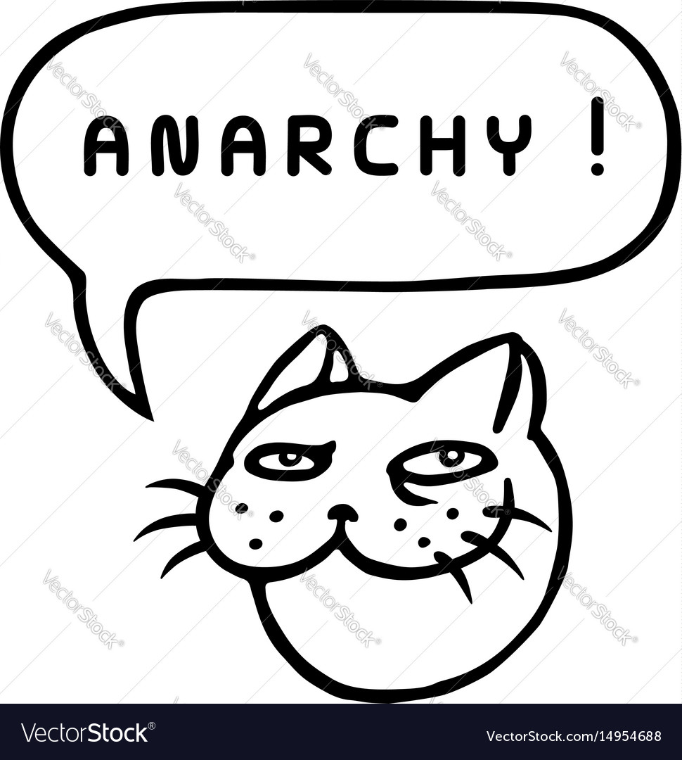 anarchy cartoon cat head