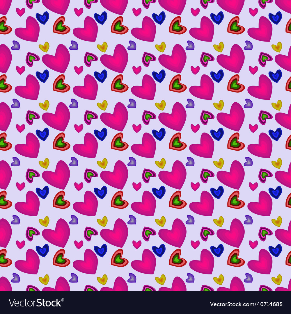 Colored hearts Royalty Free Vector Image - VectorStock