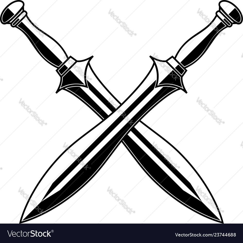 Cartoon Crossed Swords Isolated On White Background, Conflict, Medieval,  Culture Background Image And Wallpaper for Free Download