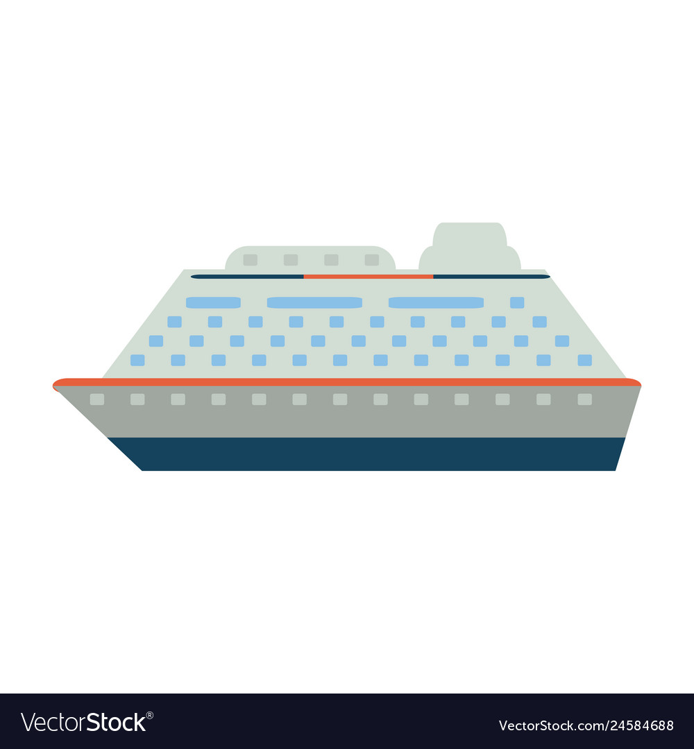 Cruise ship cartoon Royalty Free Vector Image - VectorStock