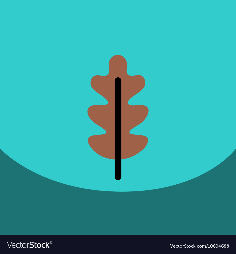 Flat icon design collection tree leaf Royalty Free Vector