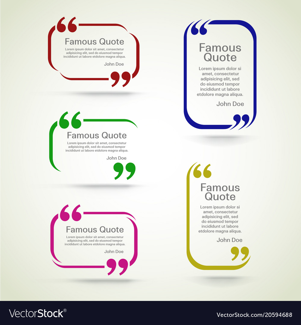 Quote border set Royalty Free Vector Image VectorStock