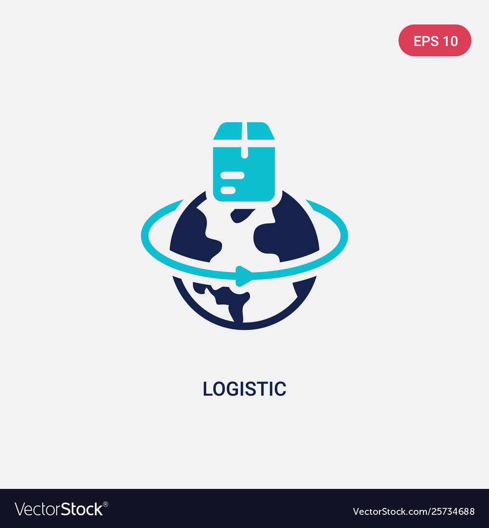 Two color logistic icon from business concept