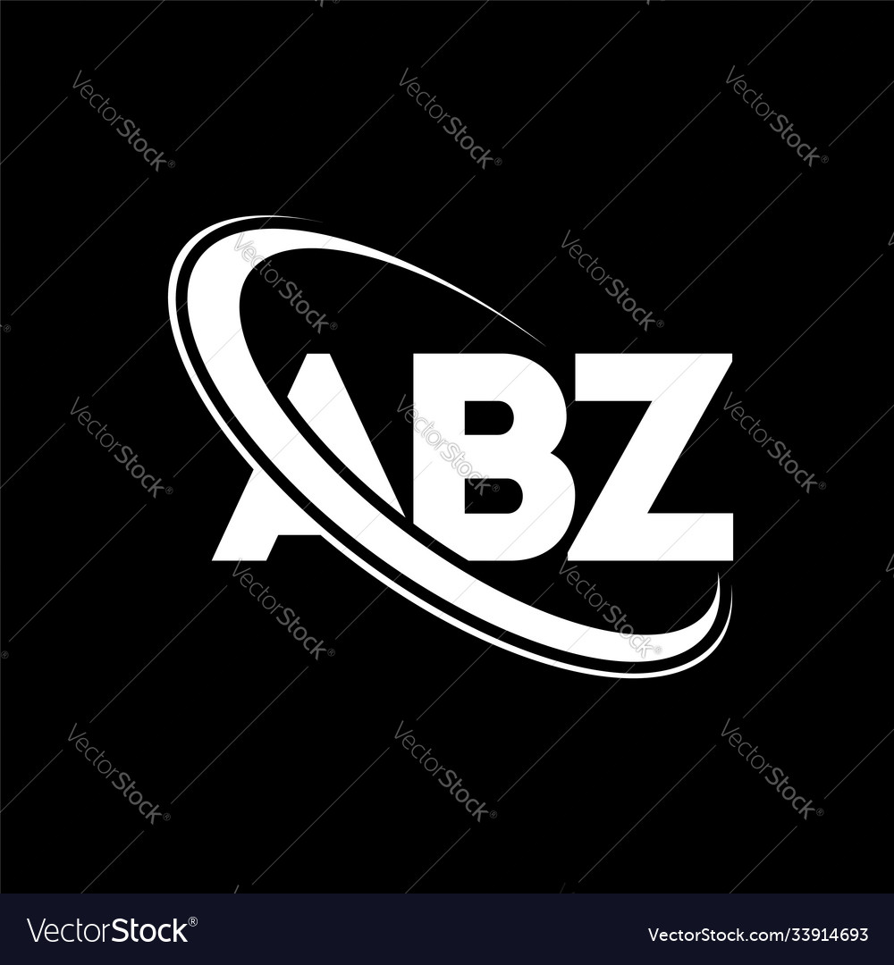 Abz logo a b z design white letter abza Royalty Free Vector