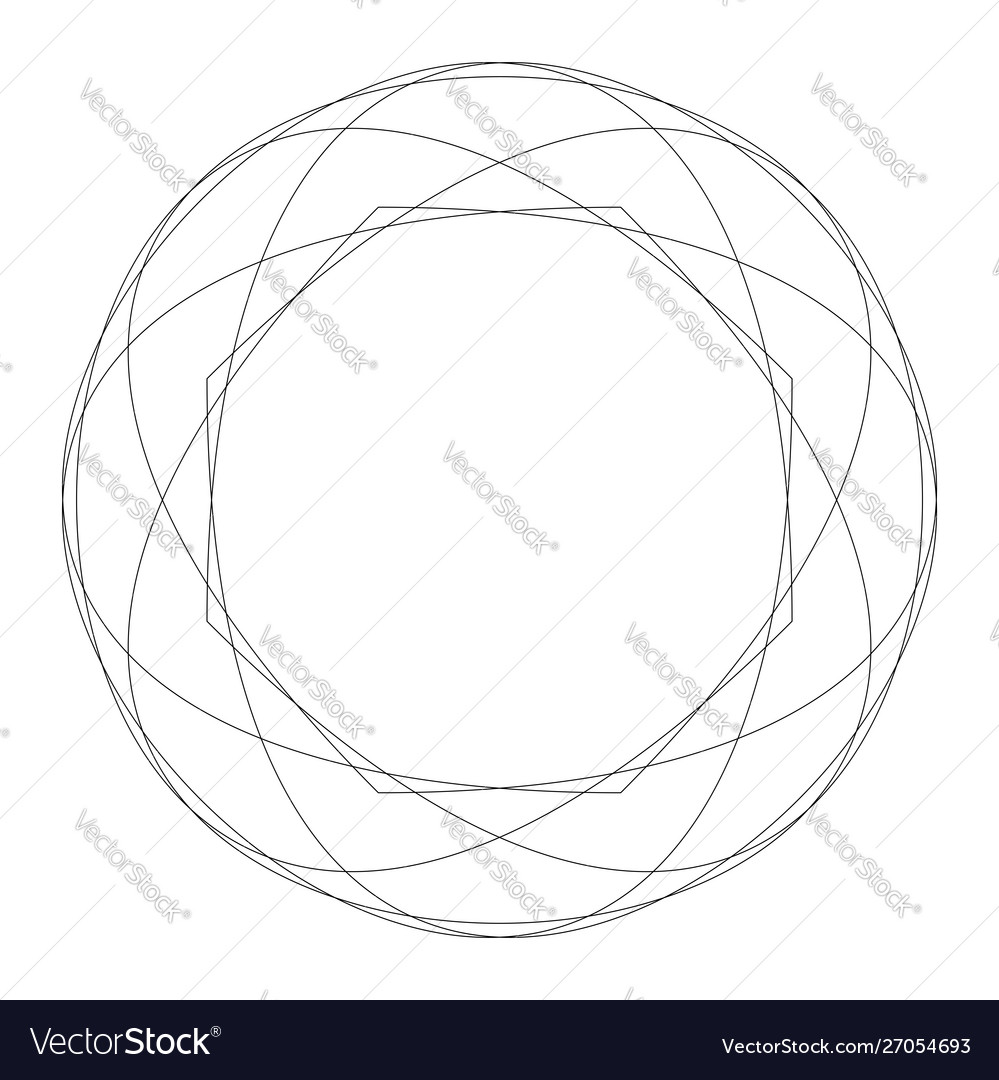 Circular geometric design elements with editable vector image Circular geometric design elements with editable