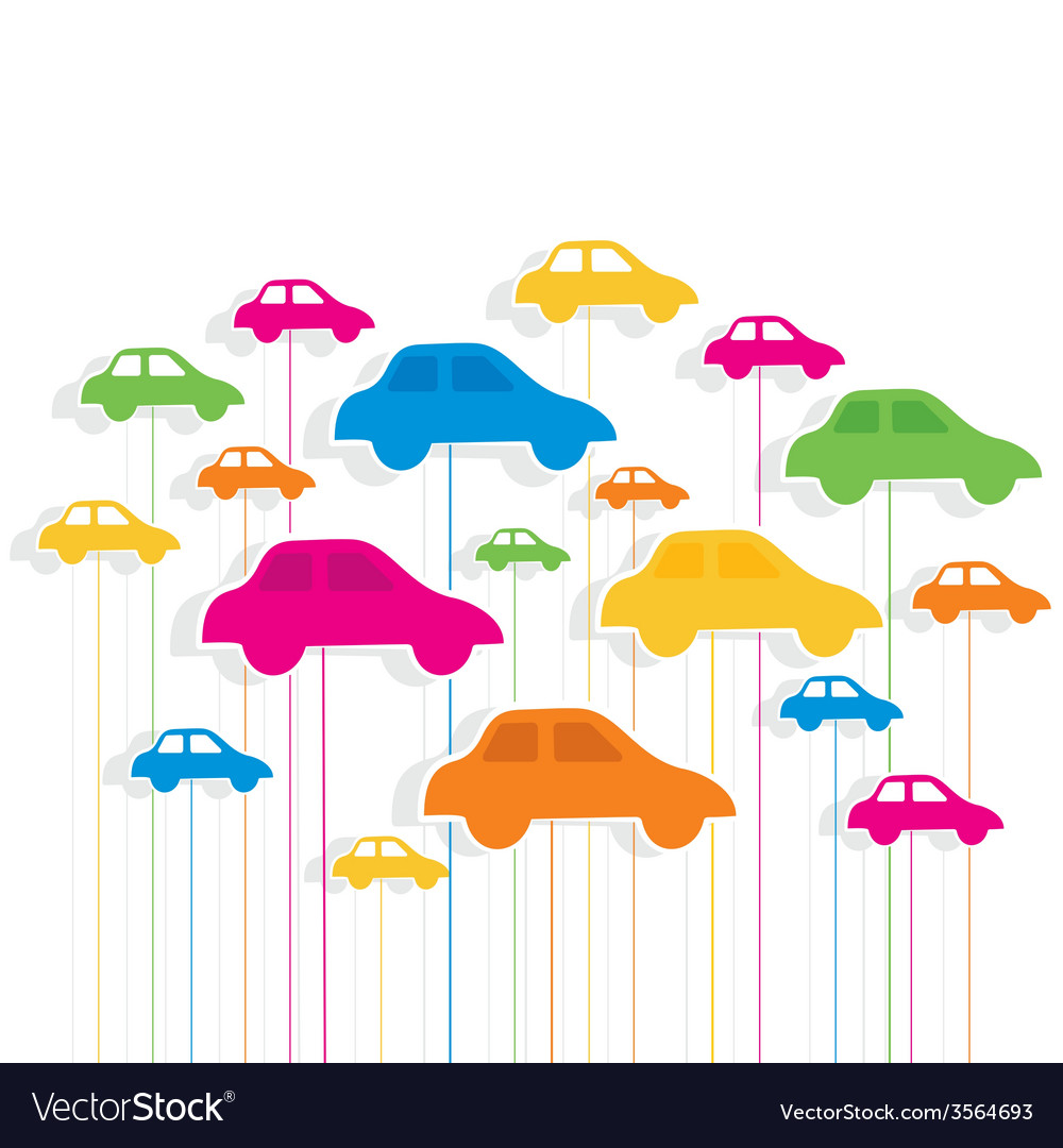 Colorful car pattern background