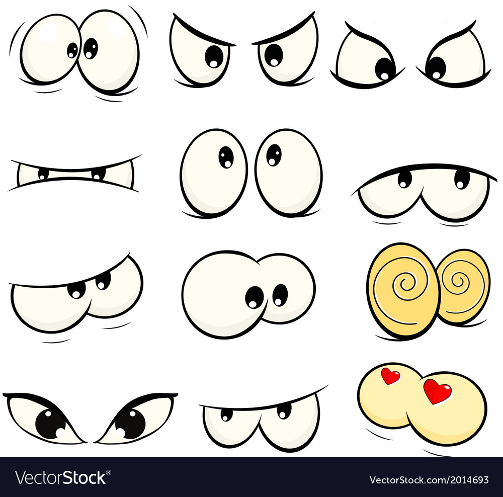Complete set of the drawn eyes