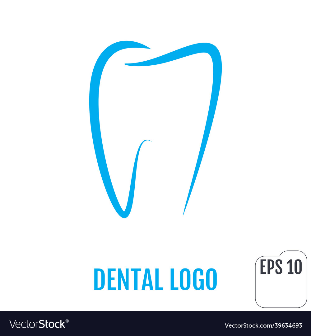 Dental logo clinic icon design tooth Royalty Free Vector