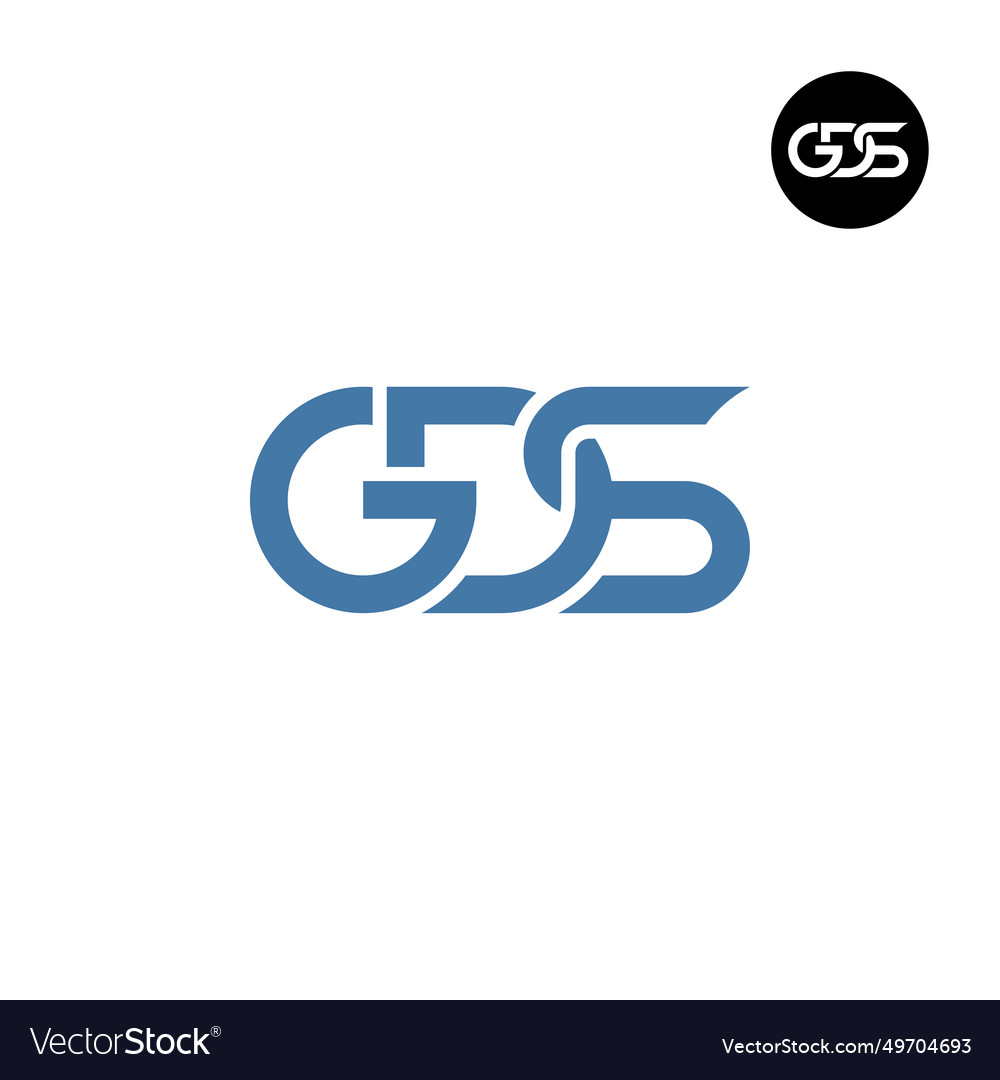 Letter gds monogram logo design Royalty Free Vector Image