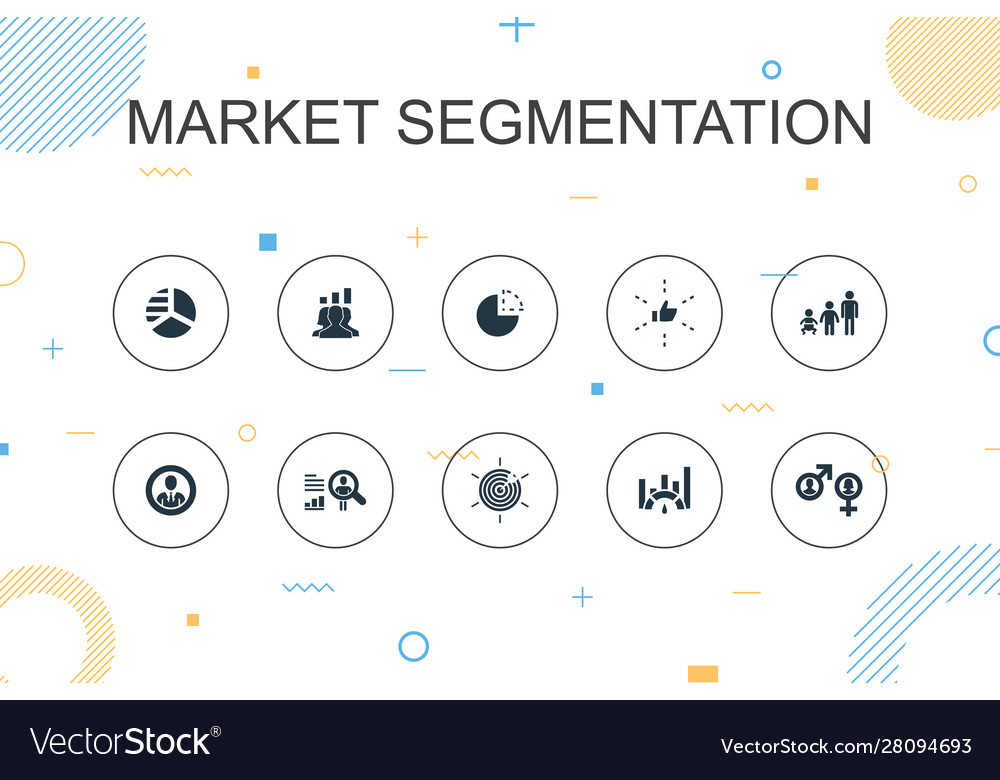 Market segmentation trendy infographic template Vector Image