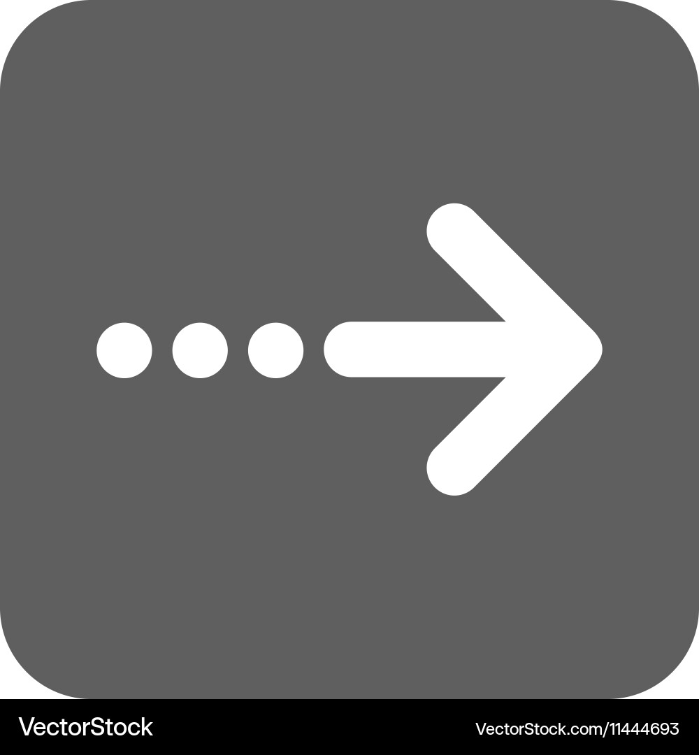 Send right flat squared icon Royalty Free Vector Image