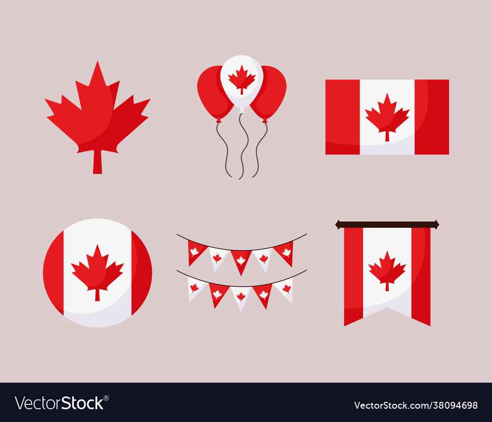 Canada day icons