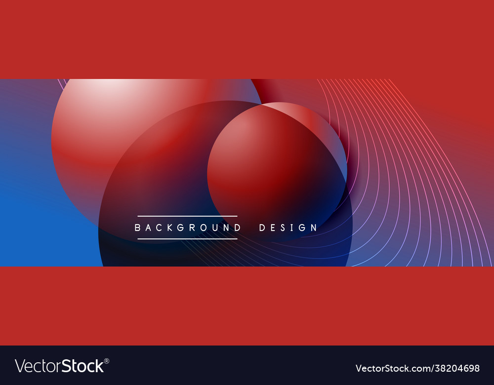 Gradient circles with shadows techno vector image Gradient circles with shadows techno