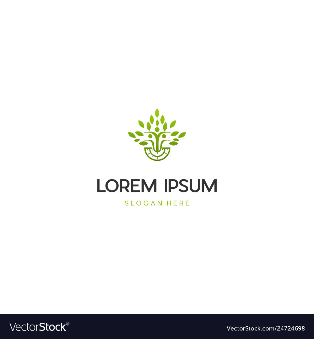 Human family tree creative growth logo design Vector Image