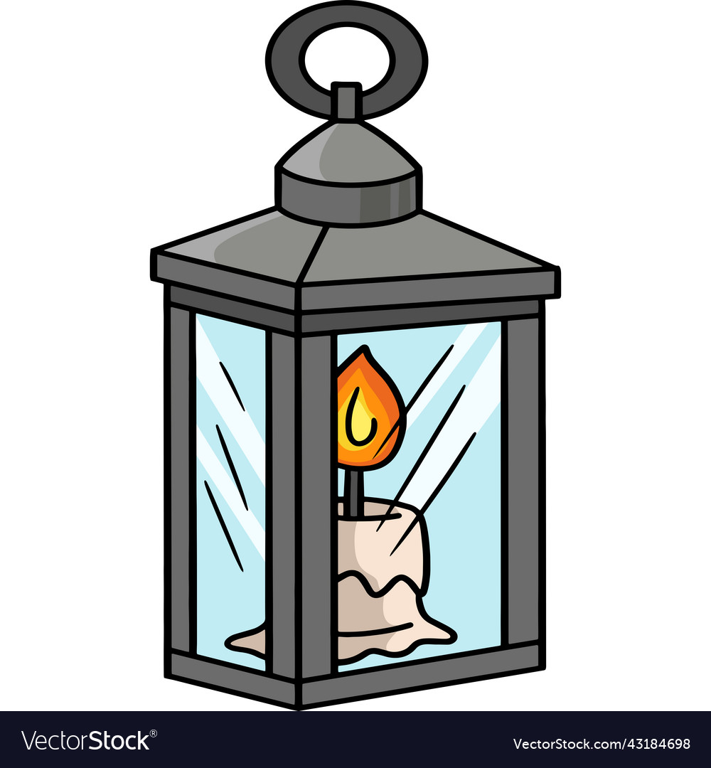 Lantern Cartoon Colored Clipart Royalty Free Vector Image