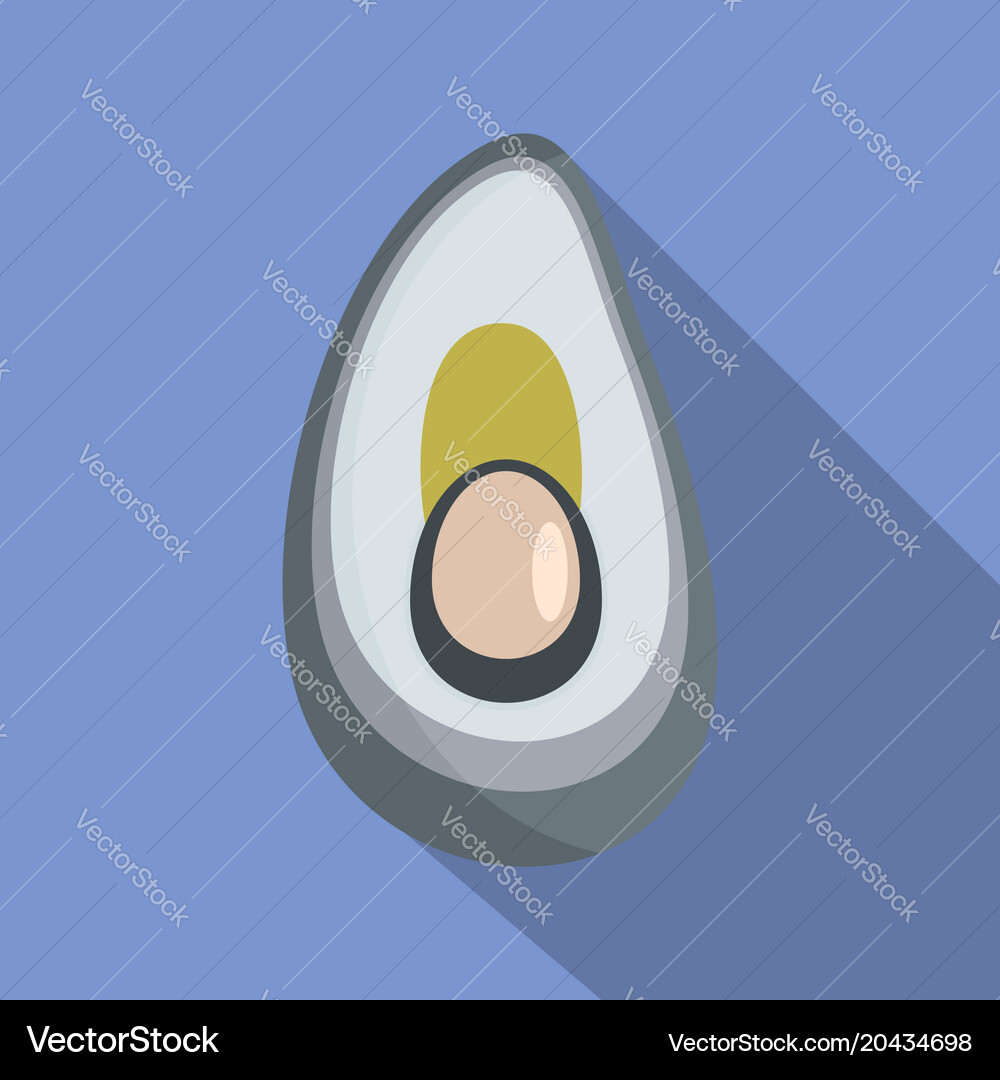 Ocean shell icon flat style Royalty Free Vector Image