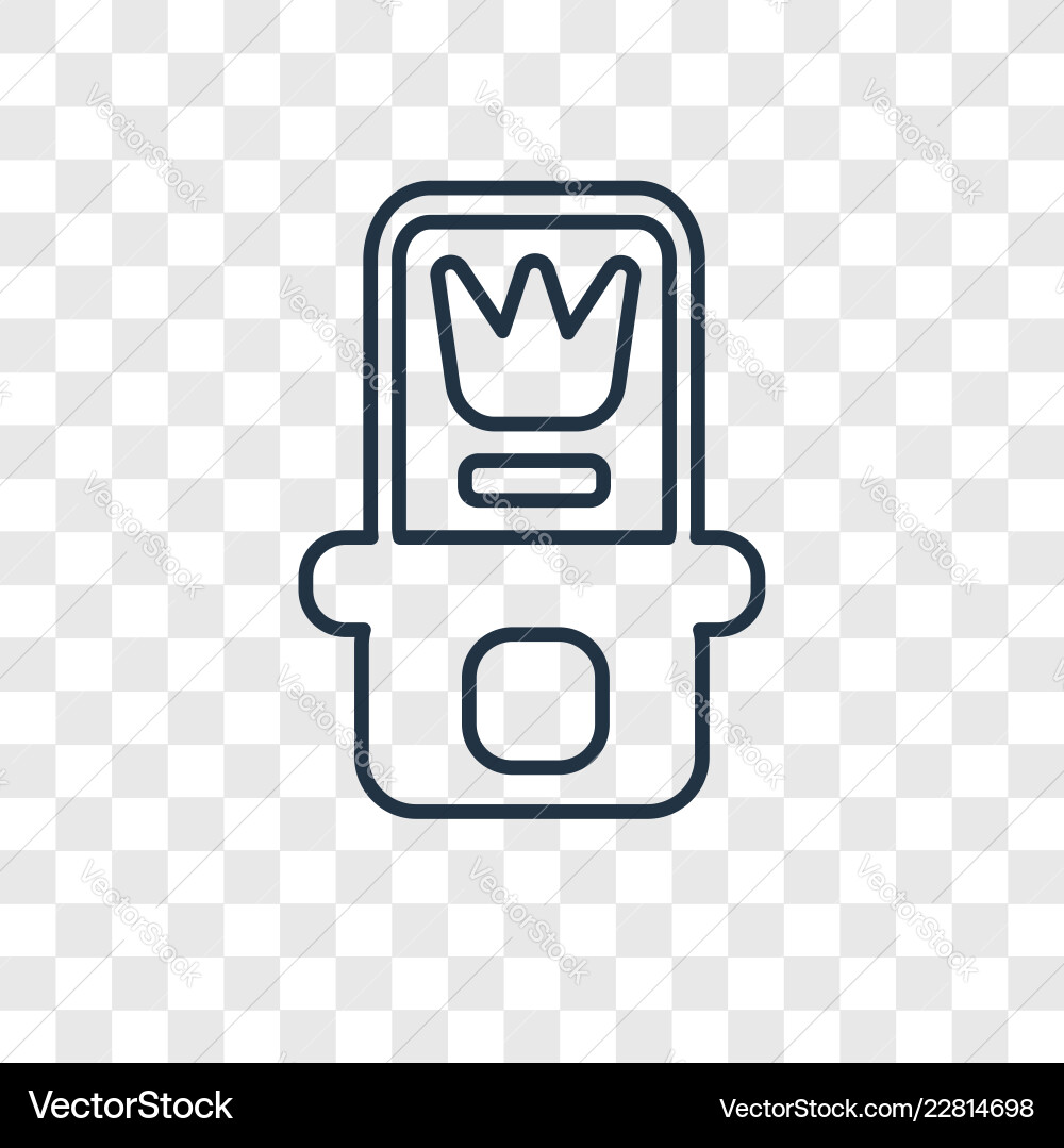 Relics concept linear icon isolated Royalty Free Vector
