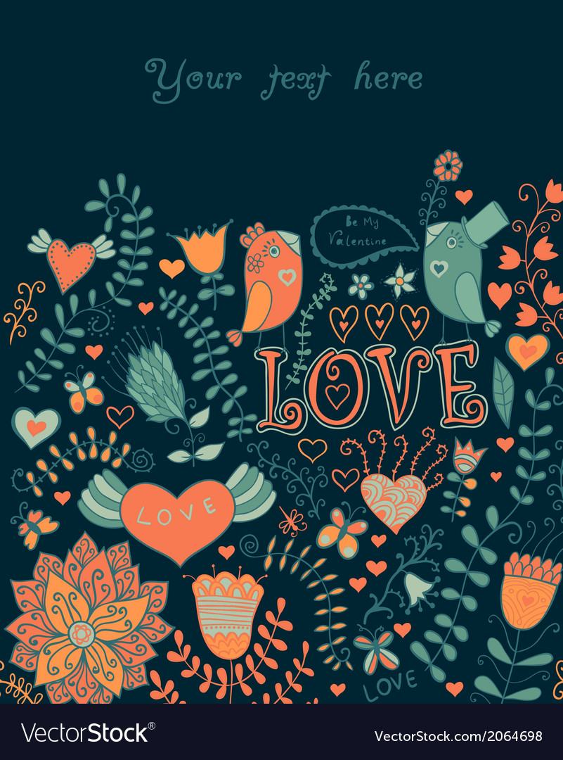 Romantic seamless pattern with hearts