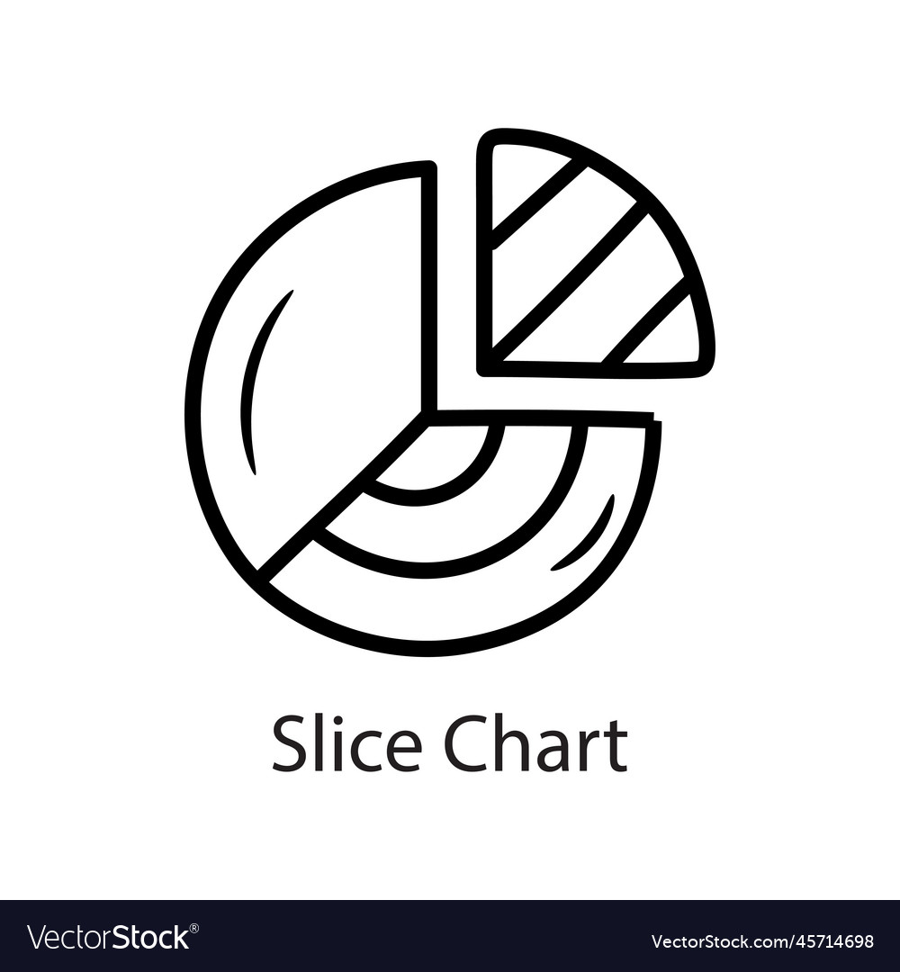 Slice chart outline icon design data
