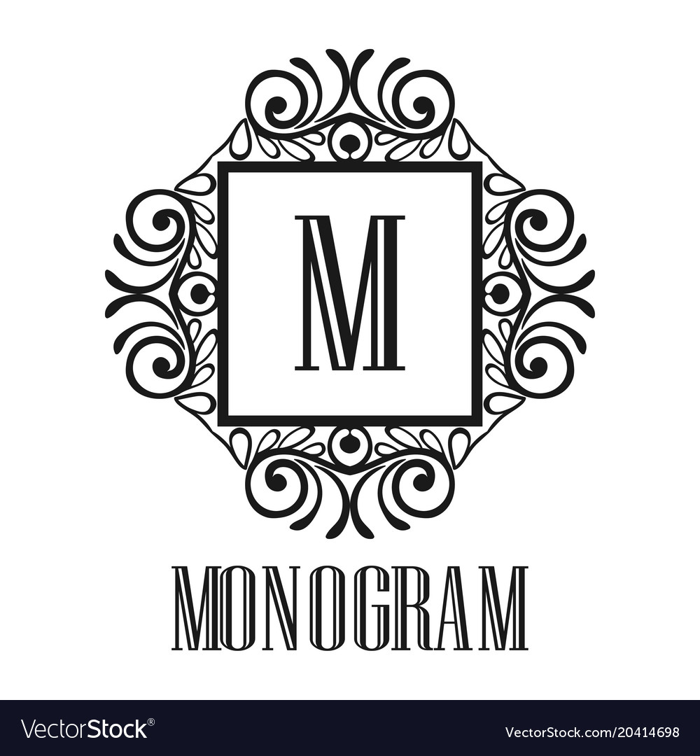 Vintage Ornamental Monogram Royalty Free Vector Image