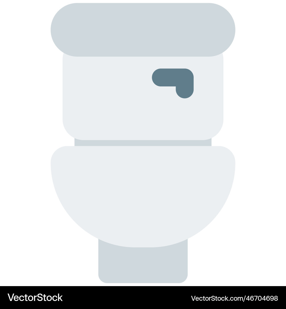 Western toilet or commode with flush feature Vector Image