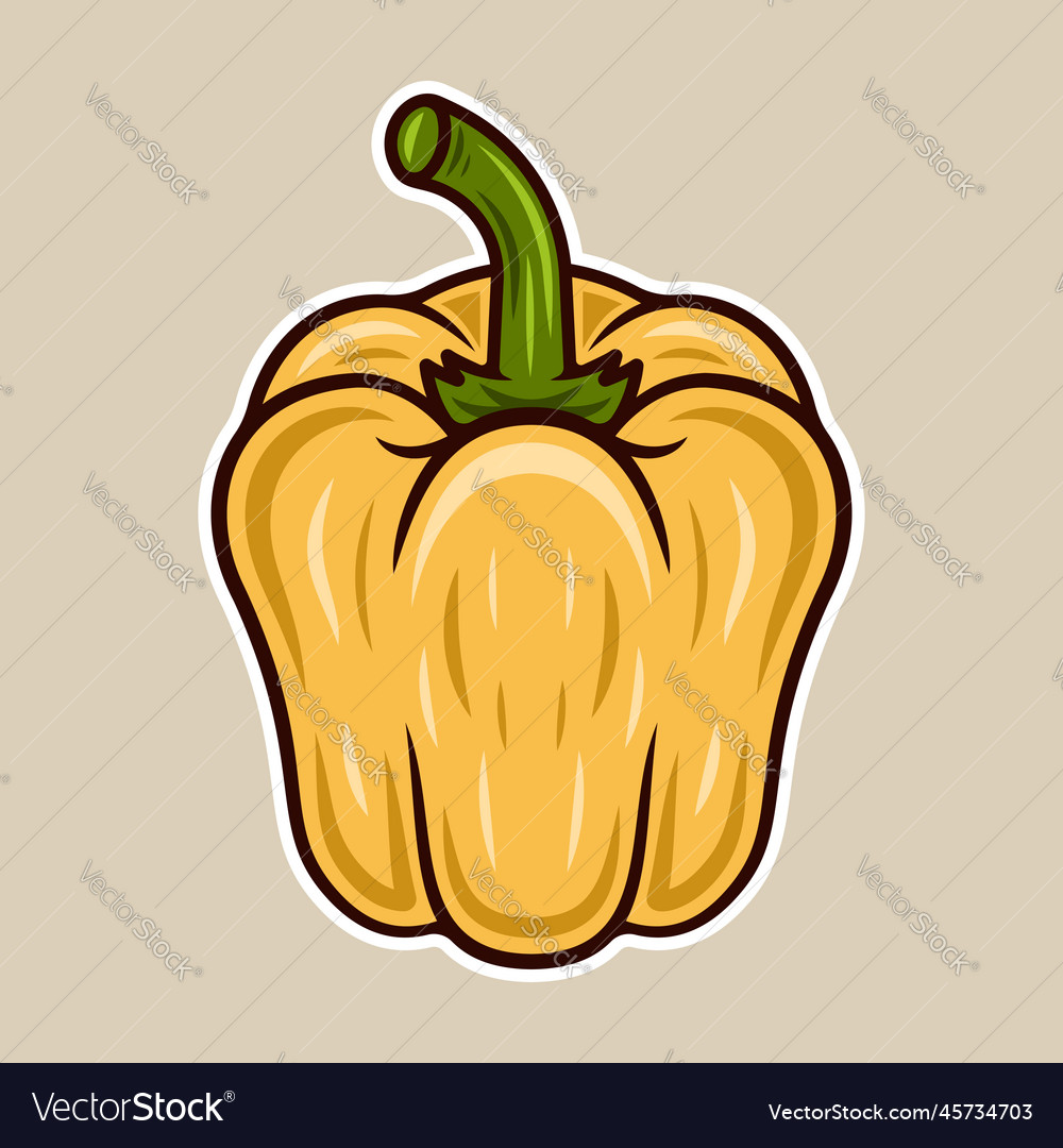 Bell pepper in colorful Royalty Free Vector Image