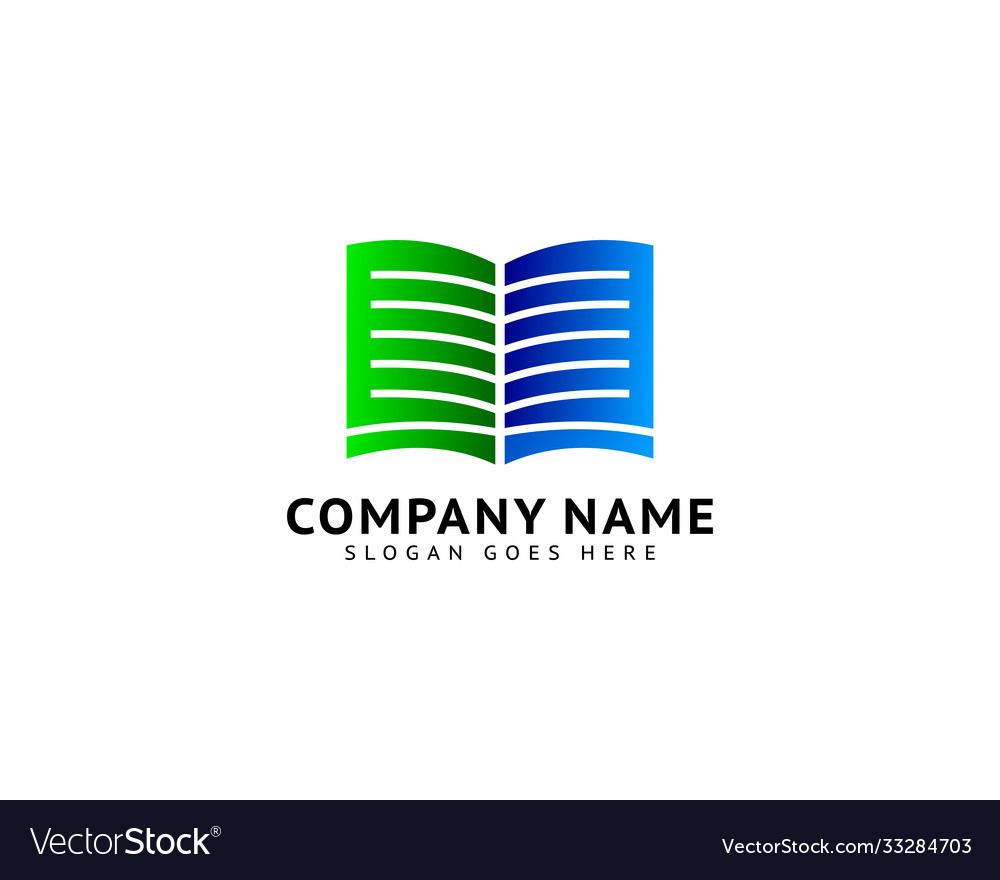 Book logo template icon design elements Royalty Free Vector