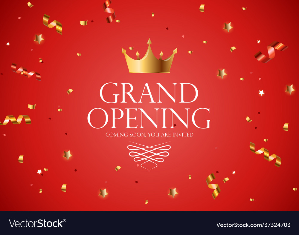 Grand opening luxury invitation banner background