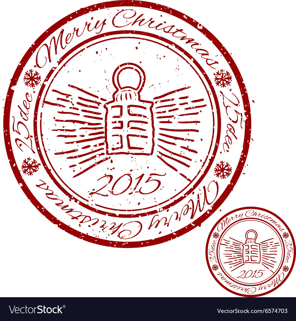 Grunge christmas stamp