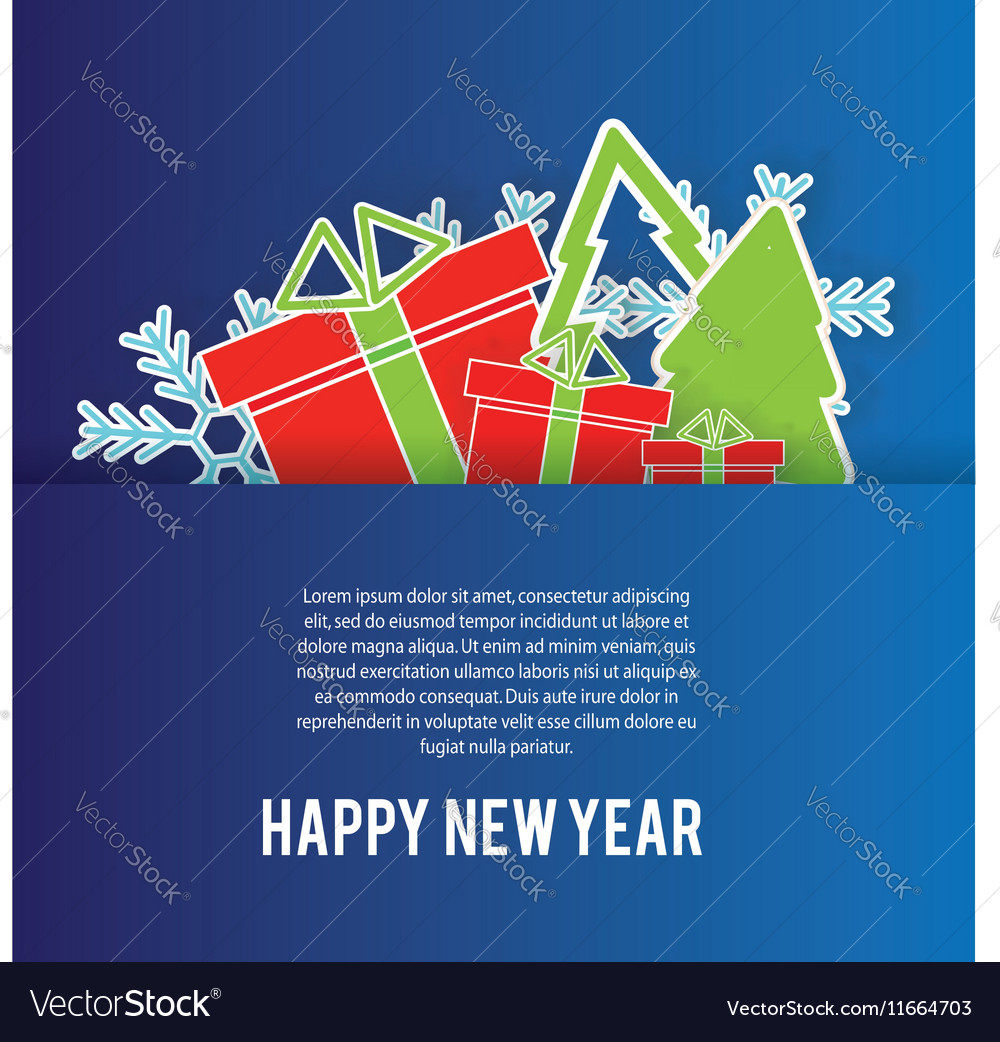 Happy new year greeting card background