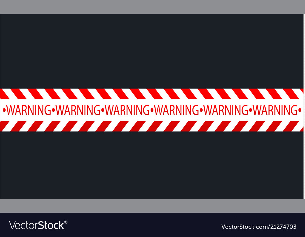 Isolated lines of insulation realistic warning vector image Isolated lines of insulation realistic warning