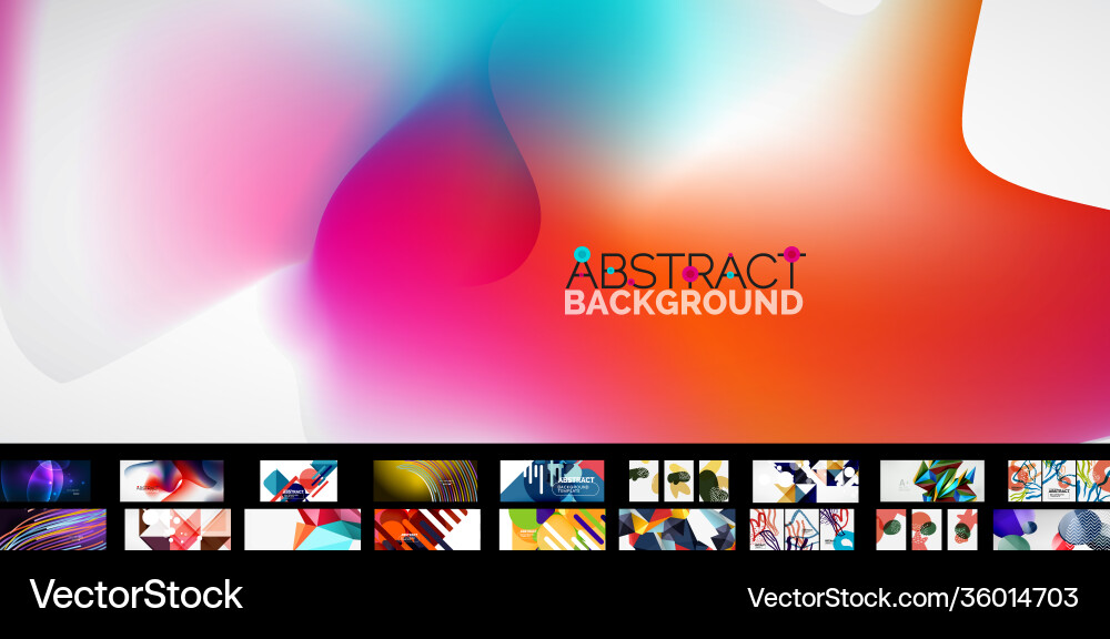 Mega set geometric abstract backgrounds Royalty Free Vector
